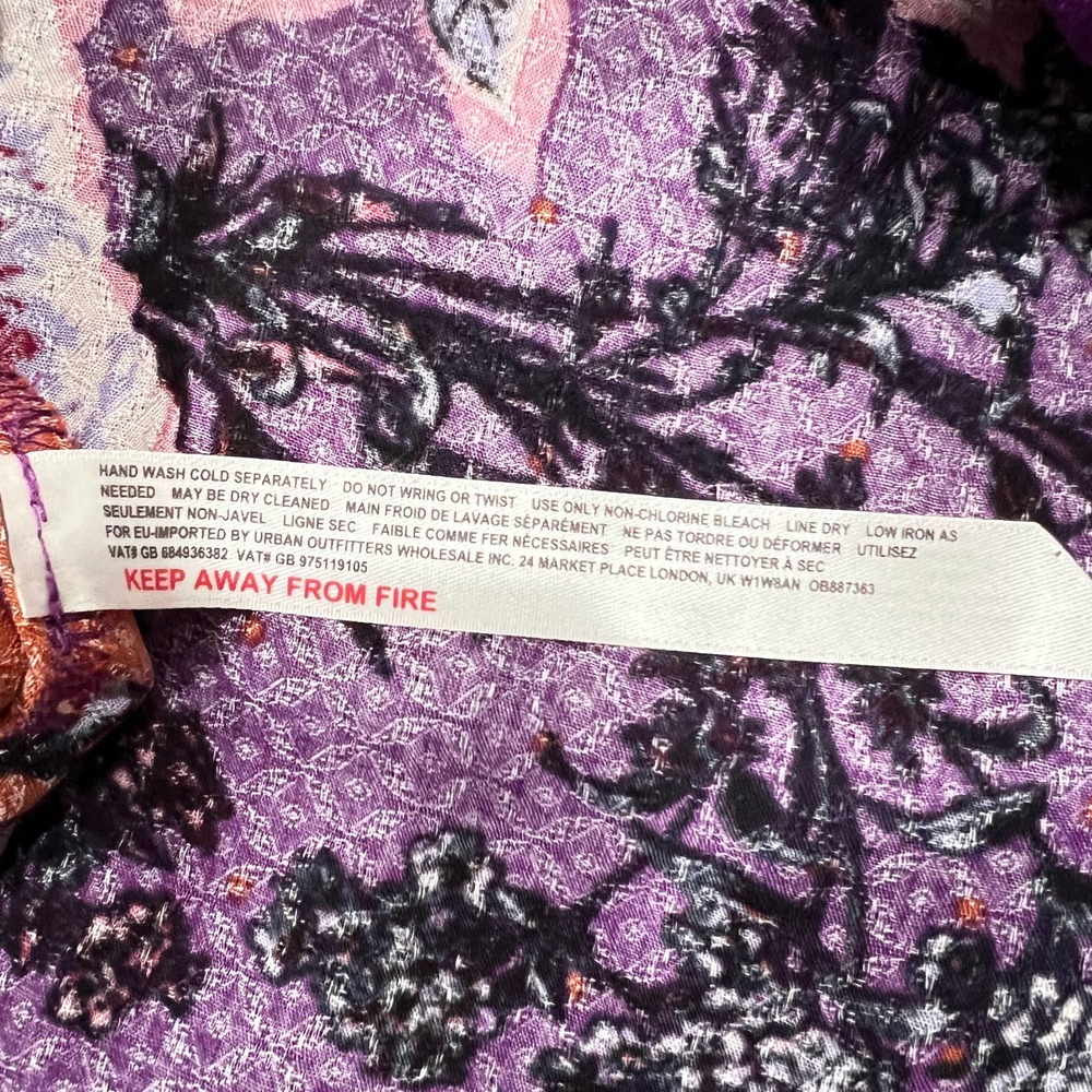 FREE PEOPLE Dress Womens Medium Purple Lauria Slip Mini Floral Print Rust NWT - Picture 12 of 16